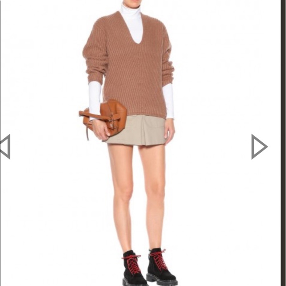 ACNE STUDIO DEBORAH WOOL SWEATER CARAMEL BROWN